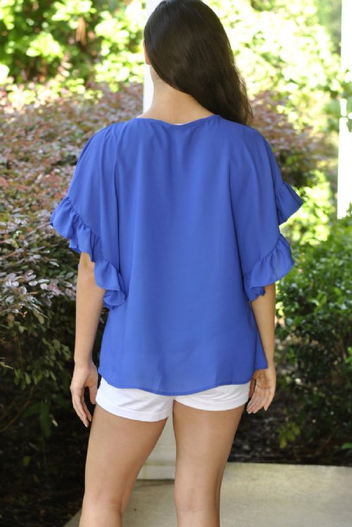 Ooh La La Top- Blue