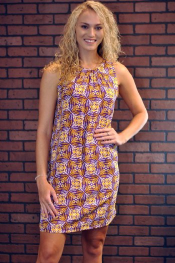 Frock Candy Finally Football Season Top in Purple/Gold Purple Gold / L