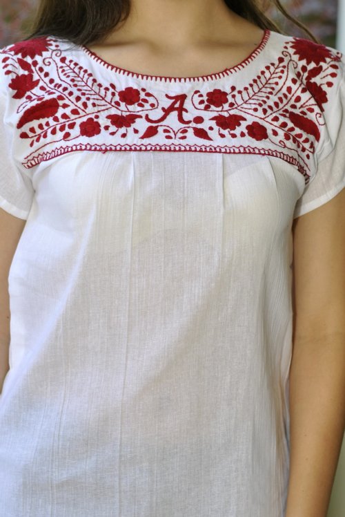 Embroidered Alabama Boho Top