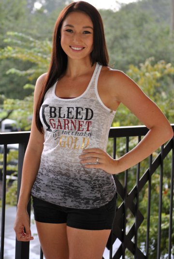 "I Bleed Garnet" Tank