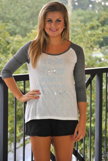 "I'd Be Lost" Tee- Alpha Delta Pi