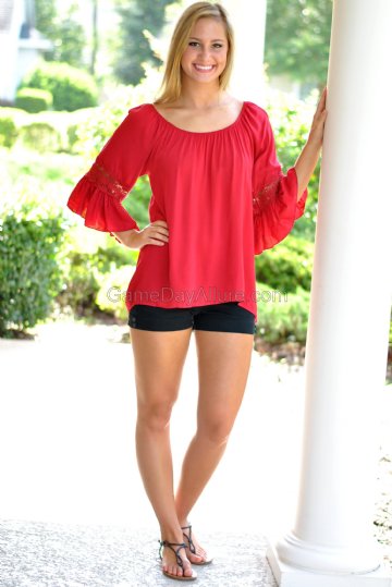 Show & Go Gameday Top- Red