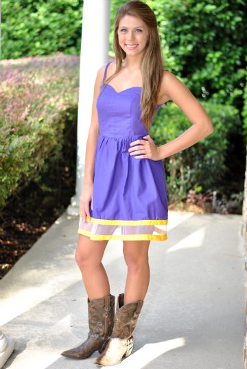 All-Star Gameday Dress- Purple/Gold