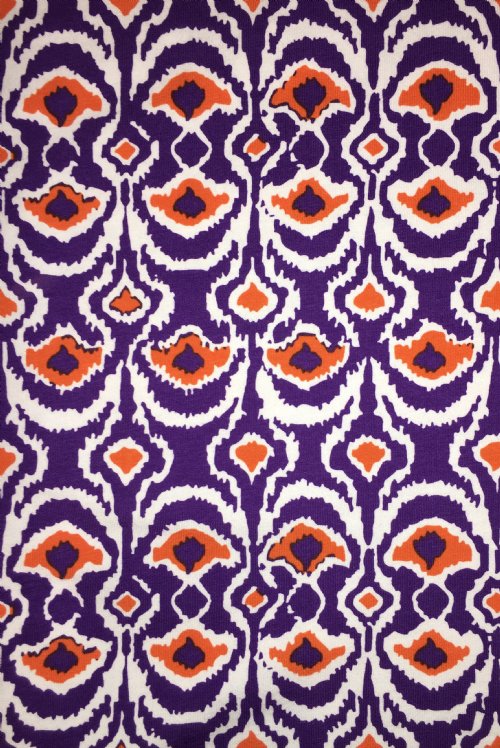 Ashley Boatneck Dress- Orange/Purple
