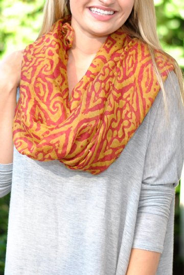 IKAT Game Day Scarf- Garnet/Gold