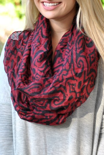 IKAT Game Day Scarf- Garnet/Black